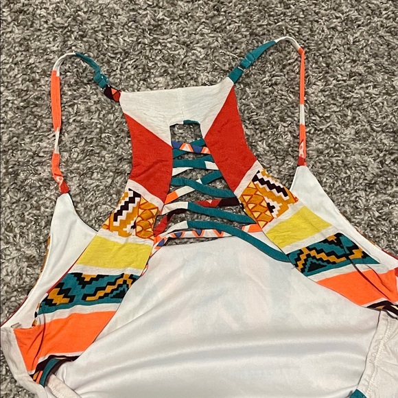 Sun Coast Dream Maxi Dress Orange double slit - Picture 11 of 11